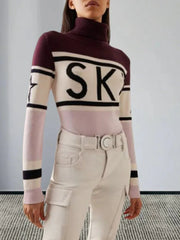 Aspen Chic 'SKI' Graphic Turtleneck - TEVQA