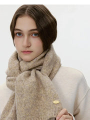 Classic wool blend ribbed scarf - View 9 | TEVQA