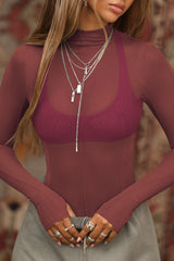 Exposed Seams Long Sleeve Top | Dress In Beauty