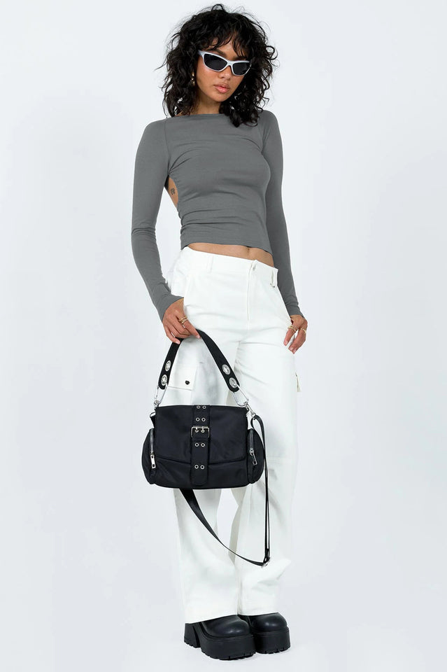 Backless Round Neck Long Sleeve Blouse | Dress In Beauty