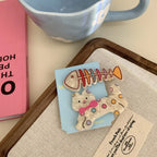 Whimsical "Pet Lover" Acetate Barrette (2.4 Inch) - TEVQA
