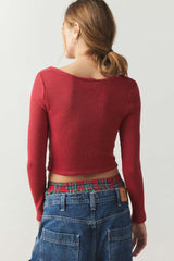 Self Design Scoop Neck Top | Dress In Beauty