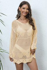Long Sleeve Hollow Out Cover Up | Dress In Beauty