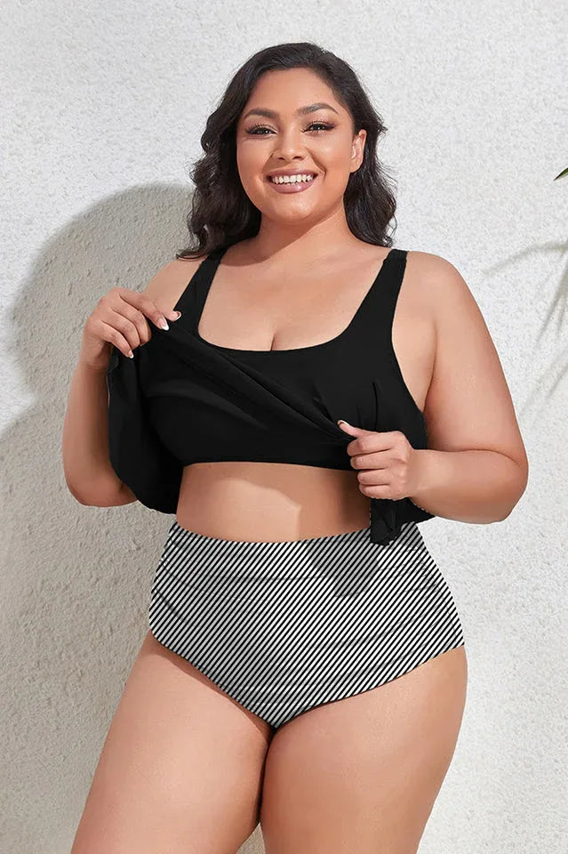 Floral High Waist Bikini Set - View 40 | TEVQA