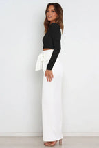 High Waist Belted Wide Leg Pants - View 10 | TEVQA