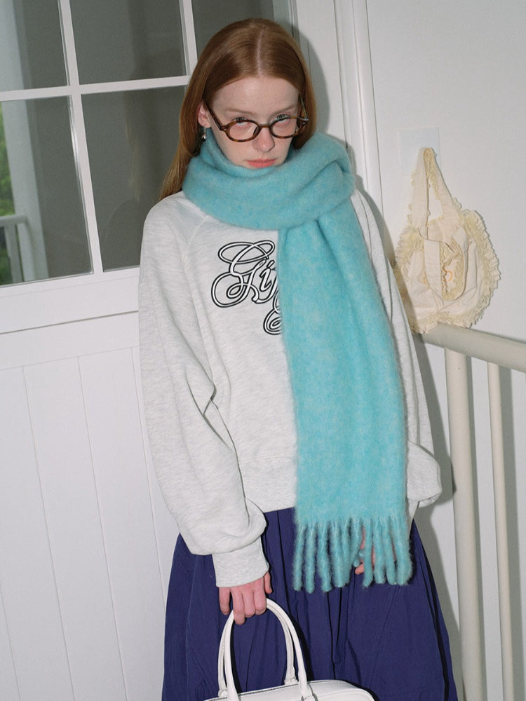 Soft 80% Wool Blend Oversized Scarf