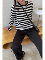 Classic Breton striped crew neck sweater - View 10 | TEVQA