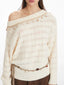Shell embellished off-shoulder sweater - View 6 | TEVQA