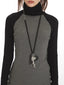 Contrast Raglan Sleeve Mock Neck Top - View 6 | TEVQA