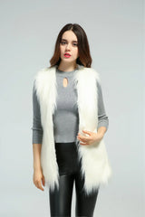 Shaggy Faux Fur Vest - View 6 | TEVQA