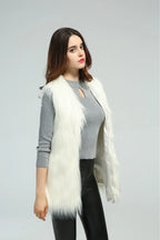 Shaggy Faux Fur Vest - View 7 | TEVQA