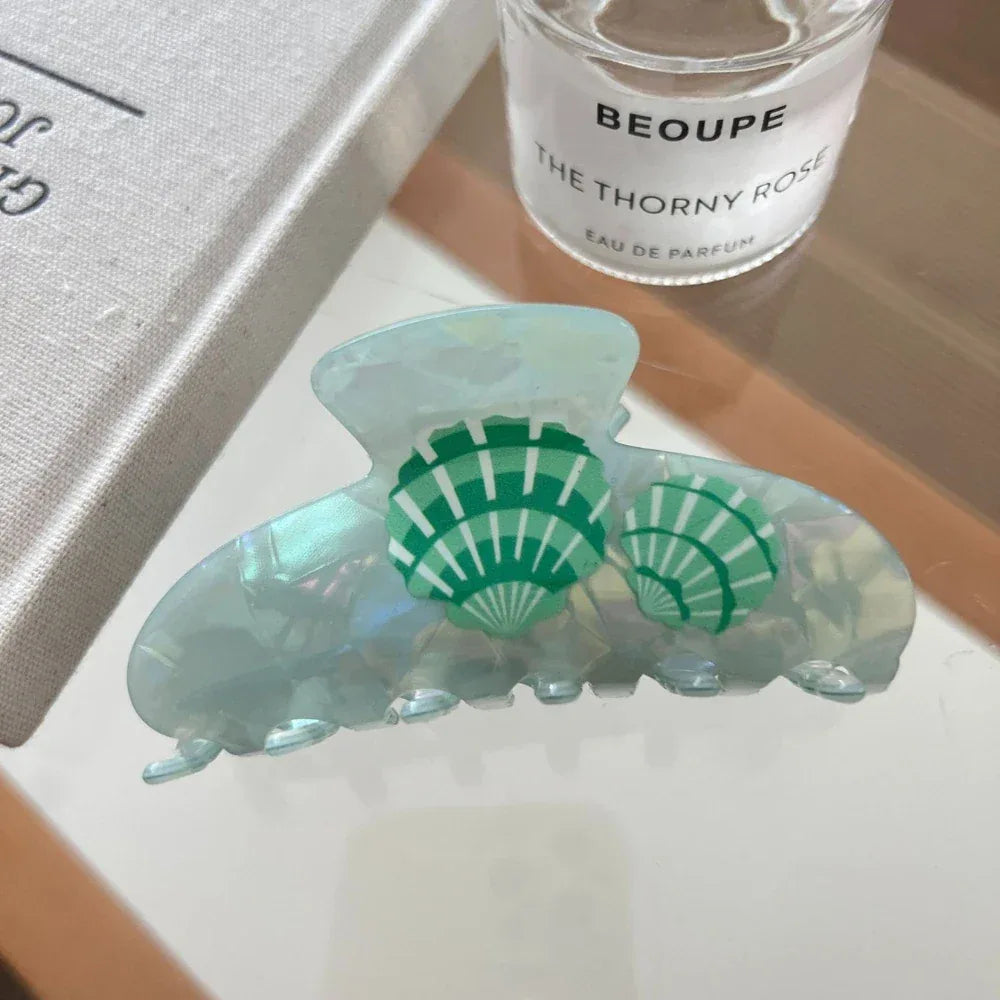 Ocean Acetate Hair Claw Clip - View 9 | TEVQA