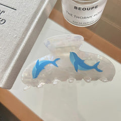 "Mermaidcore" Ocean Acetate Hair Claw Clip (3.7 Inch)