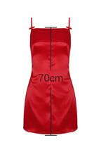 Satin Square Neck Mini Dress - View 8 | TEVQA