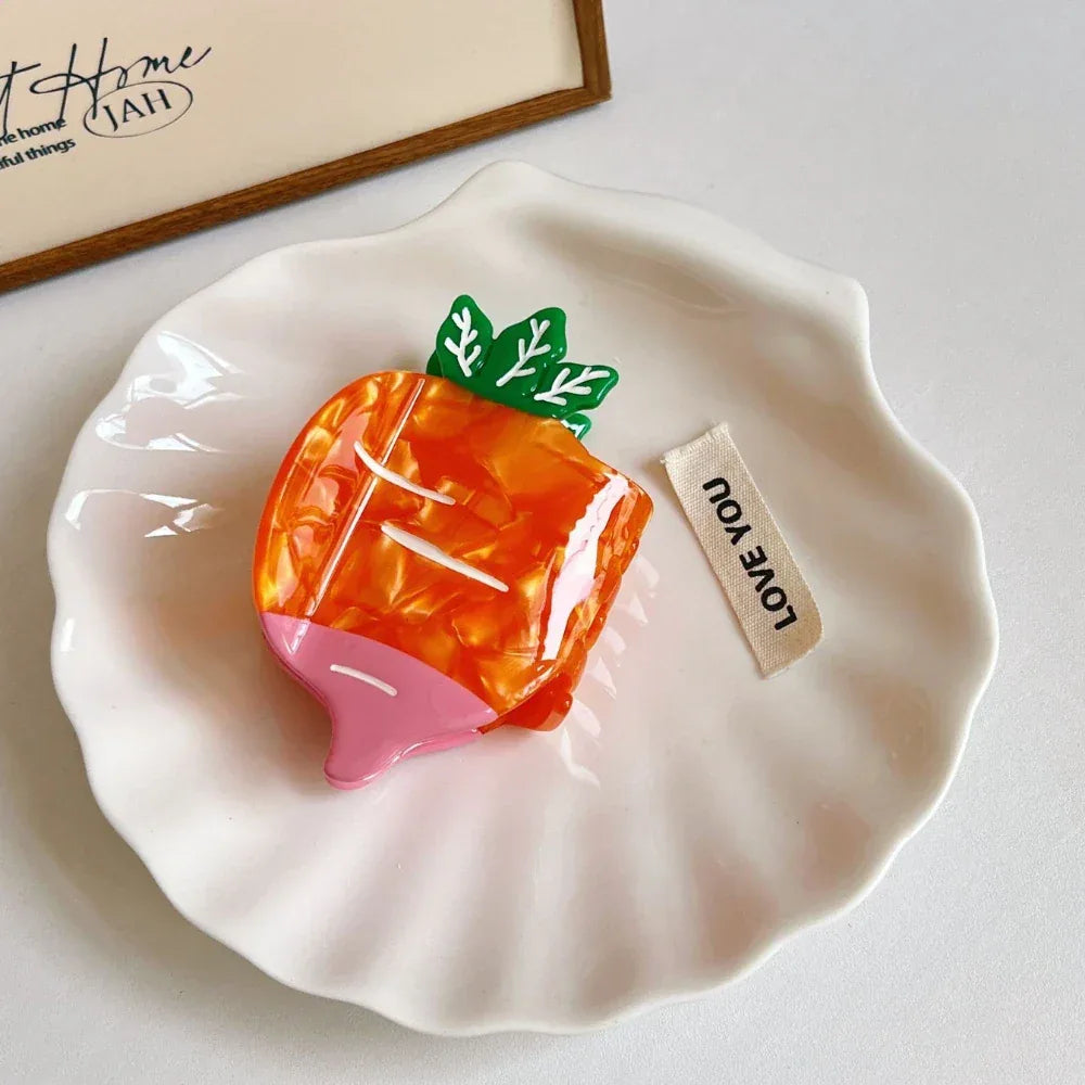 Foodie hair claw clip with fruit or snack design - View 6 | TEVQA