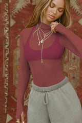 Exposed Seams Long Sleeve Top | Dress In Beauty