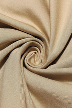 Beige sequin one shoulder mini dress with puff sleeve - View 8 | TEVQA