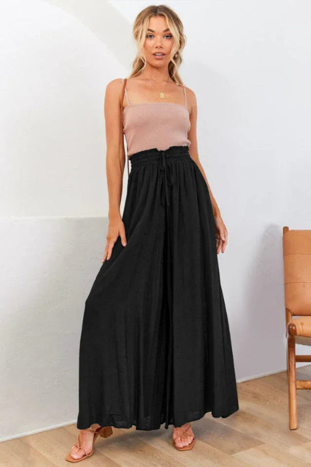 High Waisted Wide Leg Trousers - View 14 | TEVQA