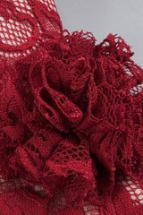 Marjorie Red Rose Lace Halter Maxi Dress | Dress In Beauty