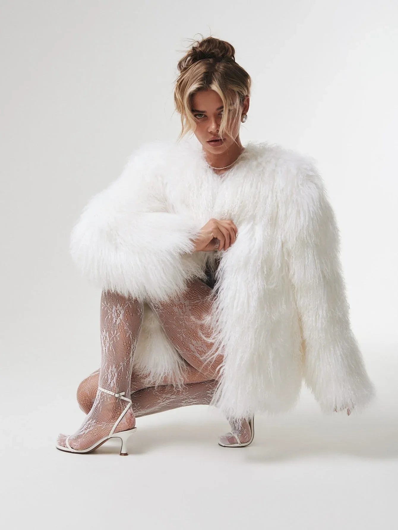 Faux Mongolian Fur Jacket Secondary image