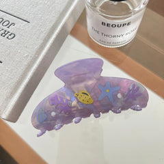 "Mermaidcore" Ocean Acetate Hair Claw Clip (3.7 Inch)