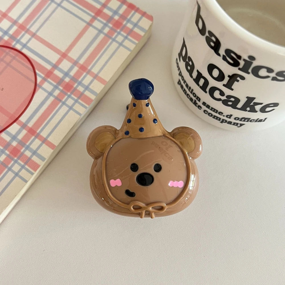 2.17 Inch Party Bear Acetate Hair Claw - Solid 34g Premium Clip