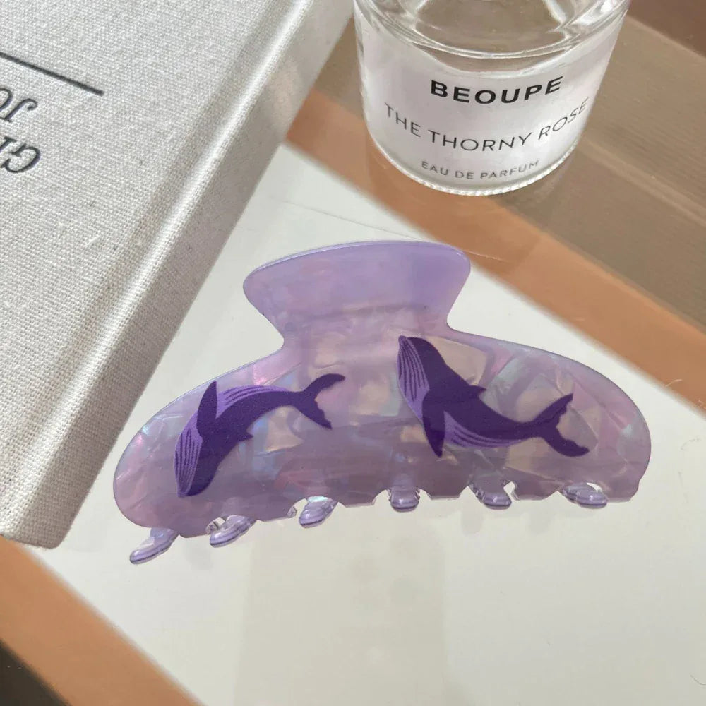 Ocean Acetate Hair Claw Clip - View 12 | TEVQA