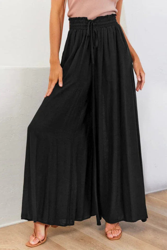 High Waisted Wide Leg Trousers - View 17 | TEVQA