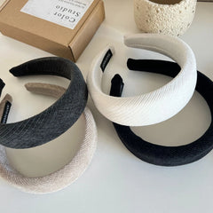 Statement Padded Headband - 1.6 Inch Volumizing Textured Lift