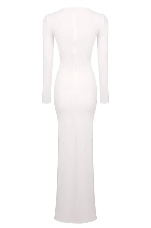 Strappy Long Sleeve Maxi Dress - TEVQA