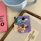Whimsical "Pet Lover" Acetate Barrette (2.4 Inch) - TEVQA