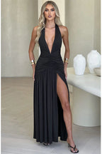 Elegant halter maxi dress - View 14 | TEVQA