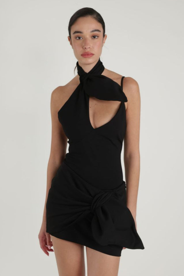 Daiki Black Mini Dress | Dress In Beauty