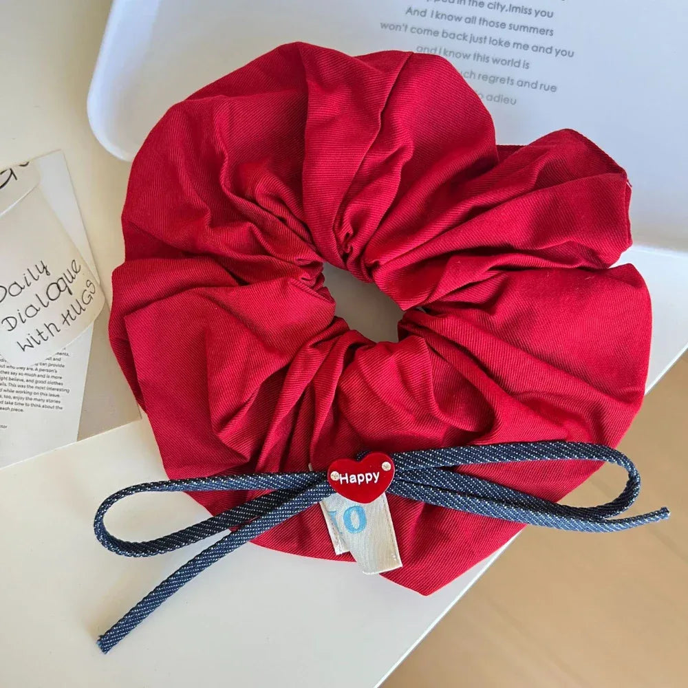Oversized Soft Cotton Scrunchie - View 7 | TEVQA