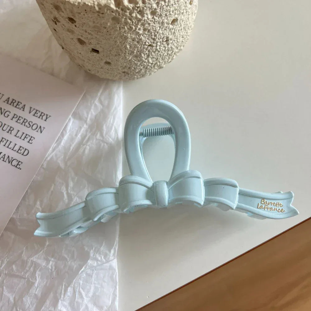 Jumbo Ribbon Bow Hair Claw Clip - View 11 | TEVQA