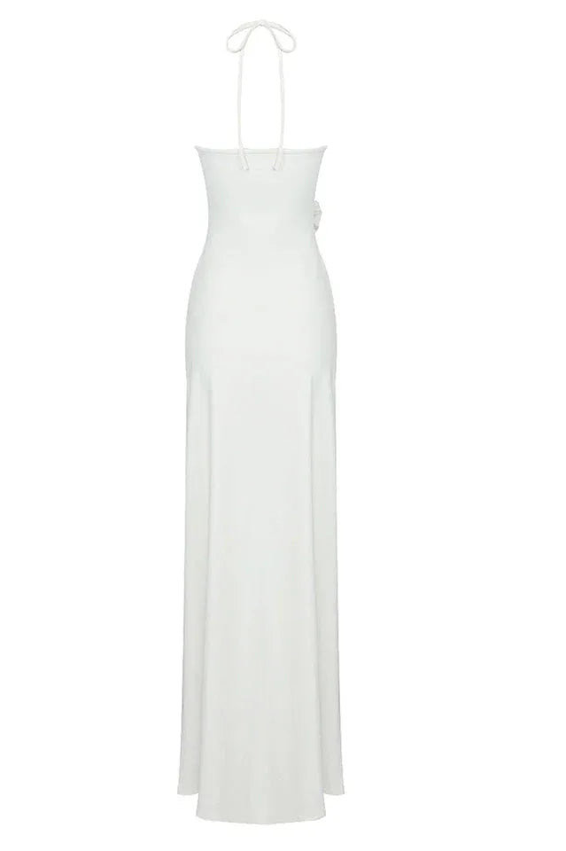 Halter Neck Ruched Maxi Dress - View 20 | TEVQA