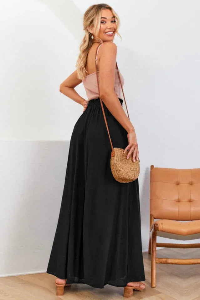High Waisted Wide Leg Trousers - View 18 | TEVQA