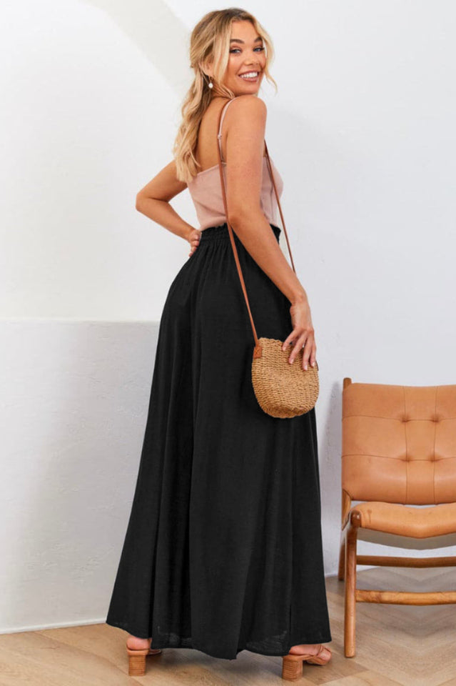 Basic High Waisted Flare Trousers | Dress In Beauty