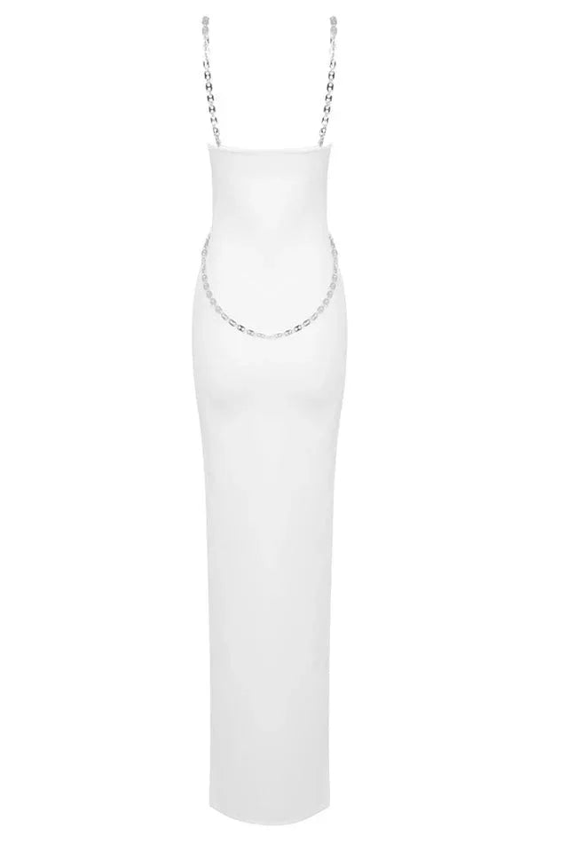 Katalina Knit Maxi Dress with Chain Strap - View 16 | TEVQA