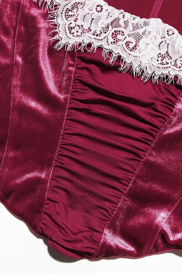 Jacinda Velvet Lace Tunic Top | Dress In Beauty