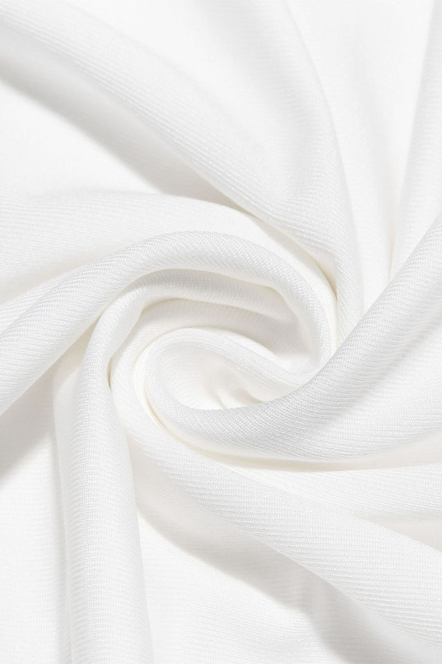 Halter Neck Pleated Hollow White Dress | Dress In Beauty