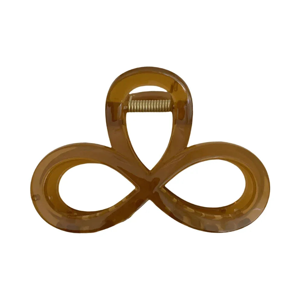 Translucent Infinity Loop Hair Claw Clip - 3.5 Inch Ultra-Lightweight Accessory - TEVQA Main image
