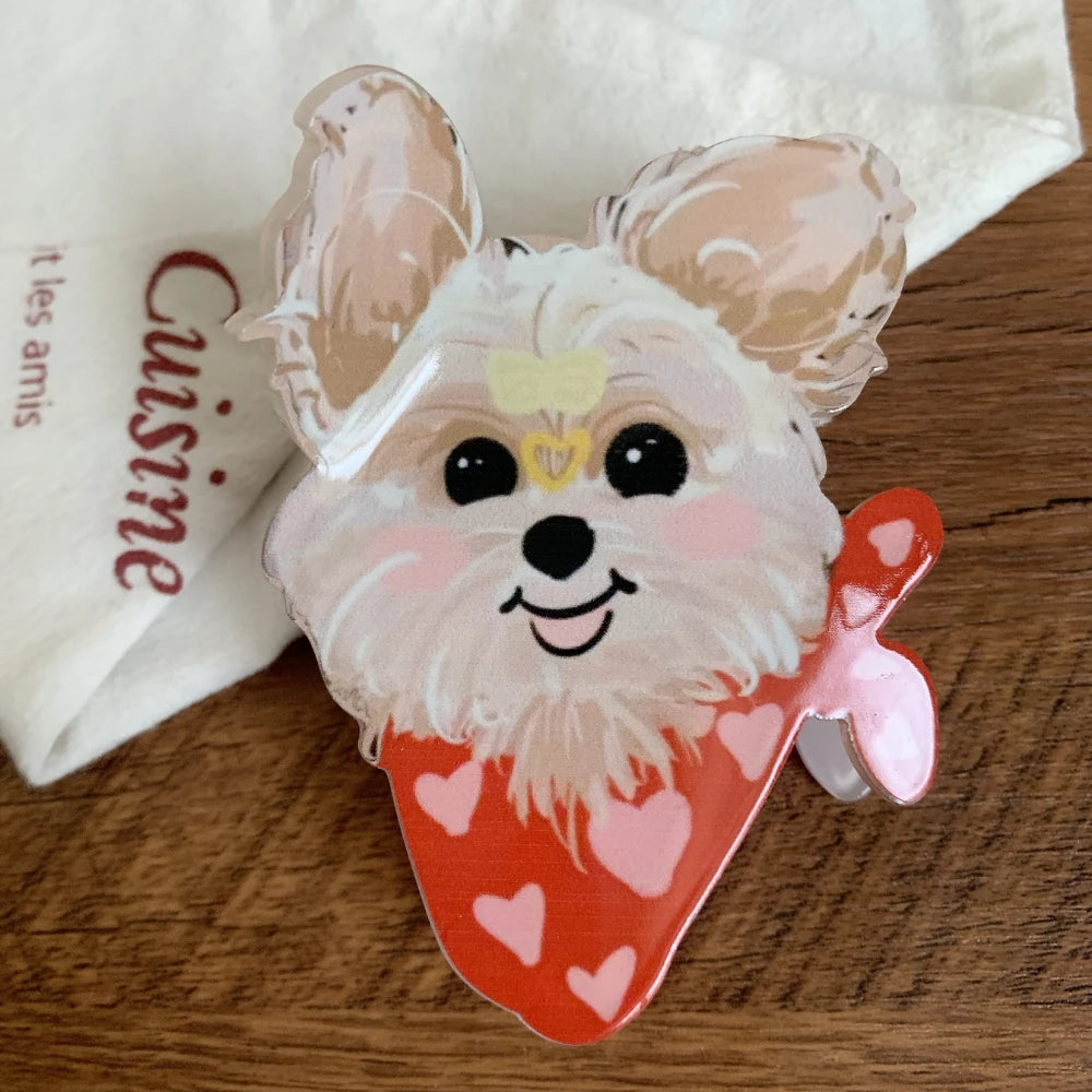 3.7 Inch Whimsical Animal Acetate Hair Claw - Solid 41g Premium Clip