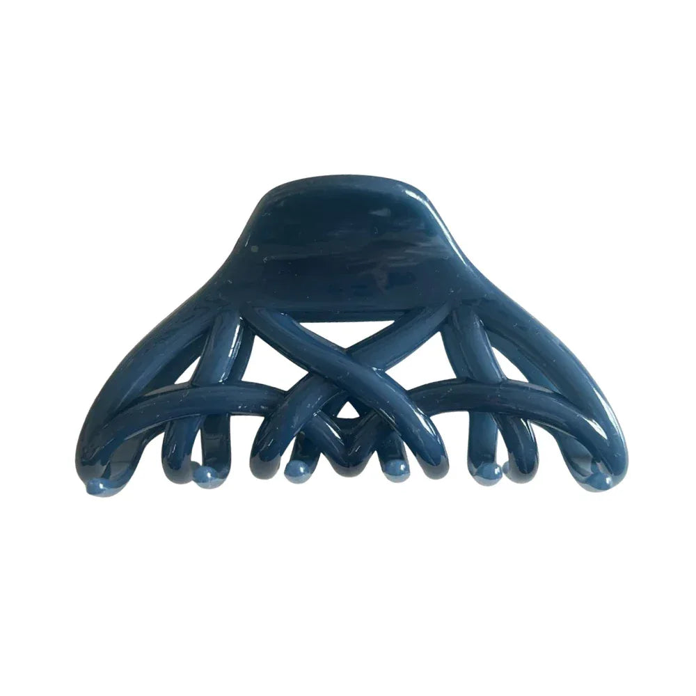 Abstract Organic Intertwined Hair Claw Clip - 4.1 Inch Modern Cutout Accessory - TEVQA Main image