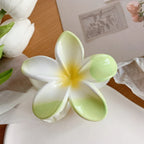 Large Plumeria Flower Hair Claw Clip in [Color] - View 8 | TEVQA