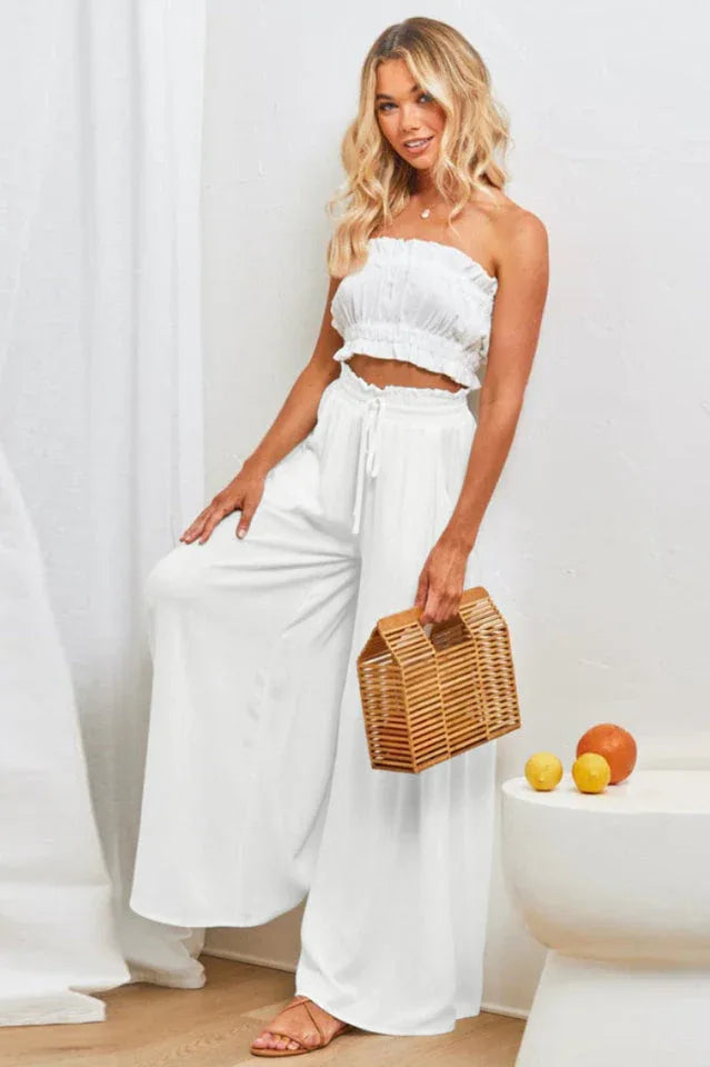 High Waisted Wide Leg Trousers - View 20 | TEVQA
