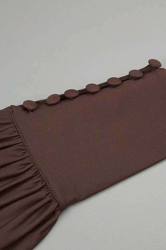Rosey Tan Maxi Dress - View 28 | TEVQA