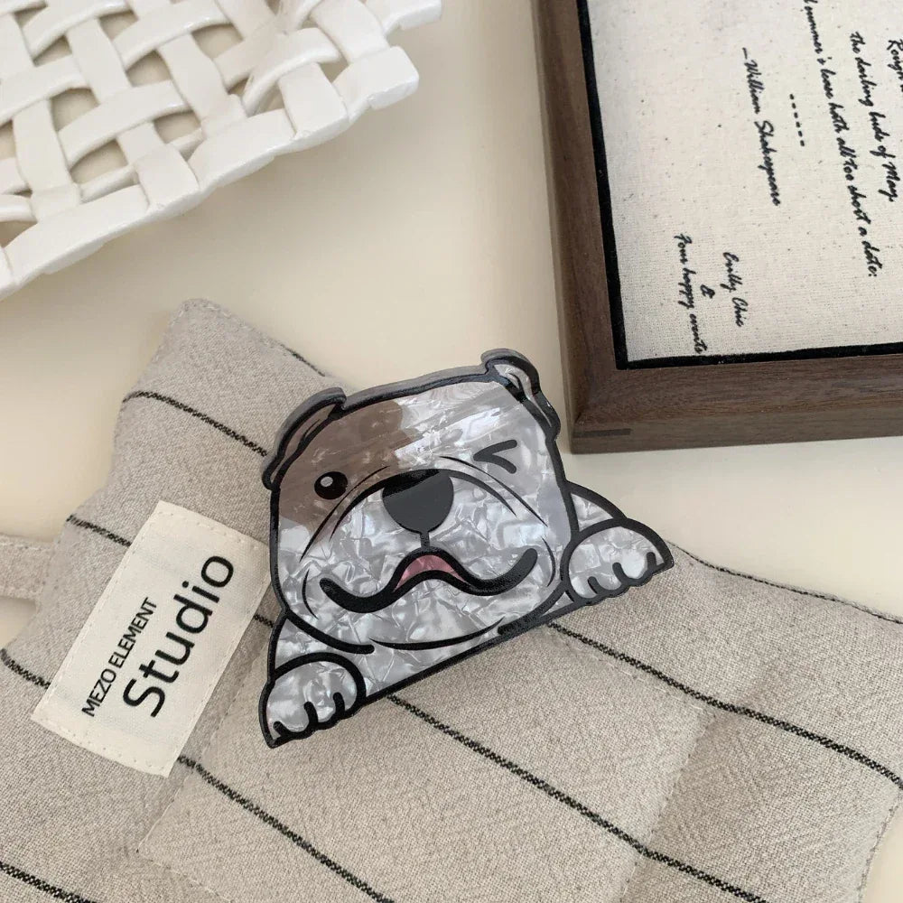 Whimsical Dog Breed Acetate Hair Claw Clip (3.7 Inch) - TEVQA