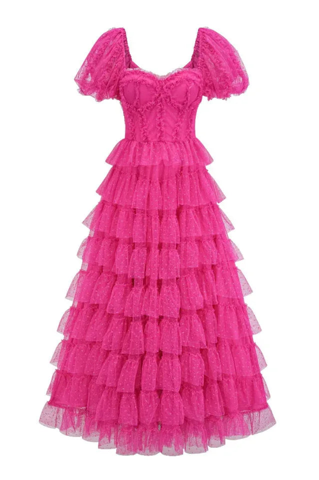 Lisette Ruffle Off Shoulder Gown - View 13 | TEVQA