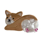 Corgi dog-shaped hair claw clip
